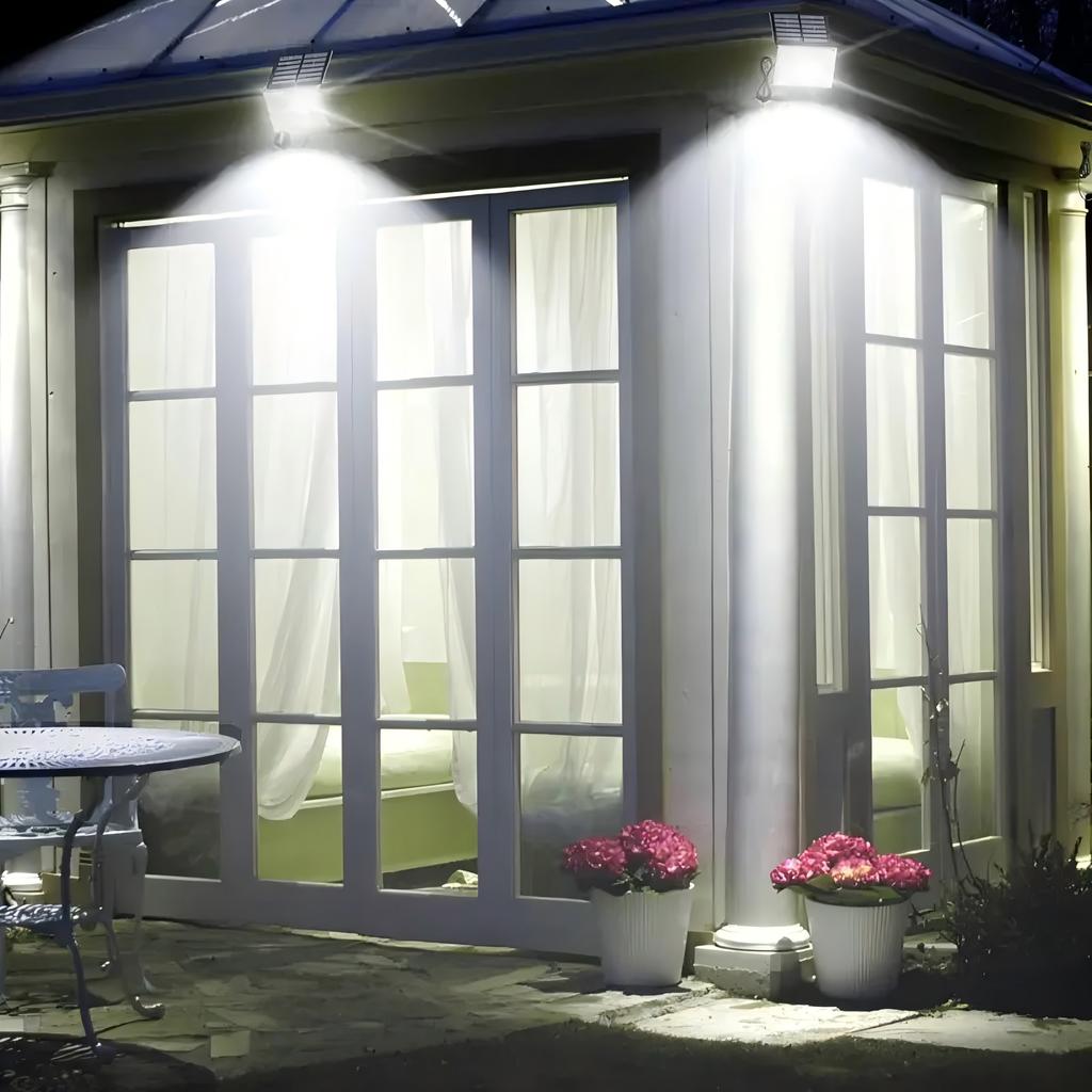 IP65 Waterproof Solar Outdoor Light - LED Motion Sensor Light - Security Floodlight with Remote Control for Patio, Garage, Yard