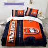 Denver Broncos Pattern Bedding Set Quilt Cover Pillowcase Home Decor Gift (1 * duvet cover + 2 * pillowcase, without core)