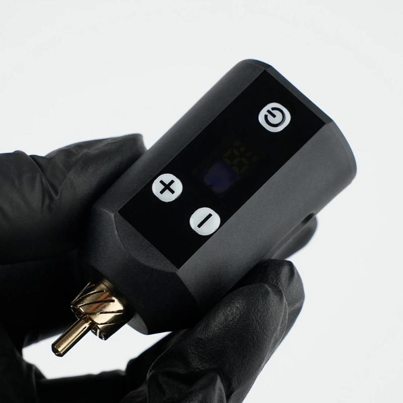 Tattoo Pen Power Supply 4‑12V Black Tattoo Power Supply Usb Charging Adjustable Voltage Cordless Tattoo Pen Power Supply 1pcs