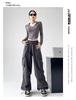 Women’s High Waist Wide Leg Windproof Cargo Pants - Black, Spring/Summer 2025 Collection