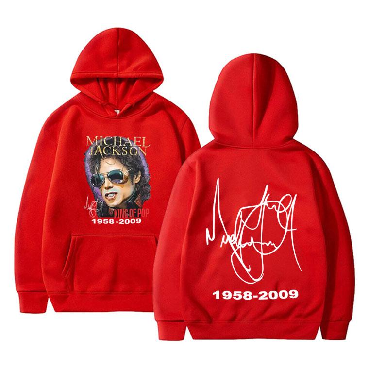 Felpa con Cappuccio Grafica Classica Vintage Michajackson Re del Pop Uomo Donna Moda Retro Rock Streetwear Uomo Hip Hop Felpe Oversize