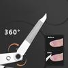 3Pcs Set Nail Clippers Stainless Steel Sharpest Nail Cutter Duty Curved Edge For Adult Men Women Swing Out Nail Cleaner/File