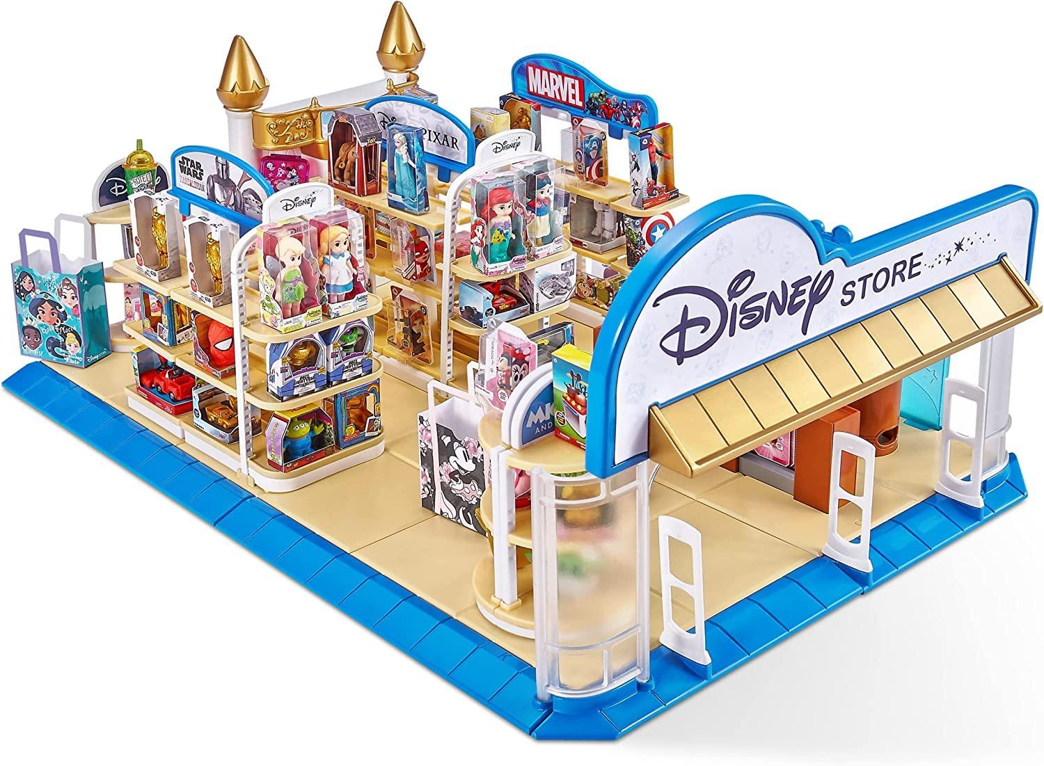 

This Disney Store Playset includes five exclusive mystery and display The items displayed on the store shelves in the image are for illustrative