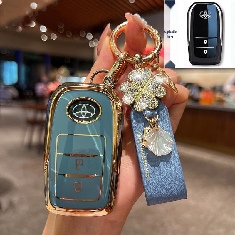 Key Cover for Toyota: Fits 23 Models Including Highlander, 8th Gen Camry, Asia Dragon, RAV4, Rongfang, and CHR.