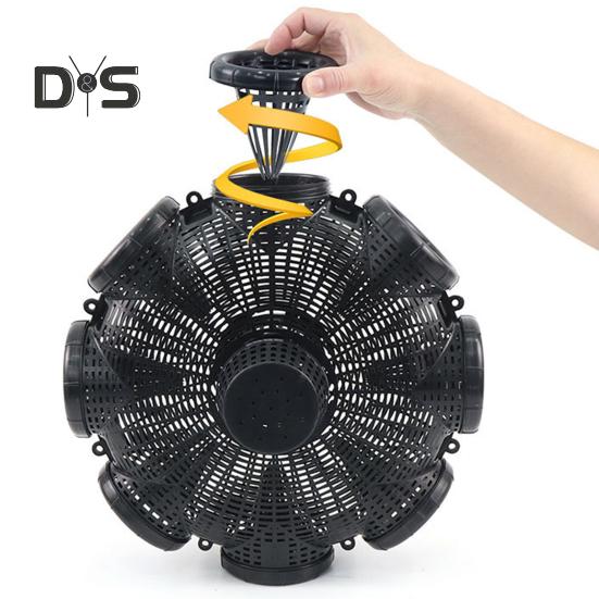 Fishing Bait Trap 3/6/8 Holes Heavy Duty Fine Mesh Portable River Prawn Shrimp Crawfish Eel Loach Crab Catcher Trap Fish Cage