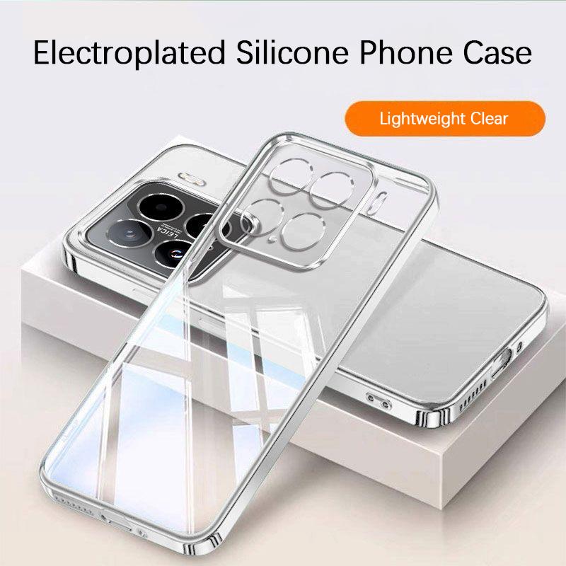 Original Thin Phone Case for Xiaomi  17T Pro 15 15T Pro Ultra 15Pro 15Ultra 15TPro 5G Clear Plating Silicone Soft Back Cover
