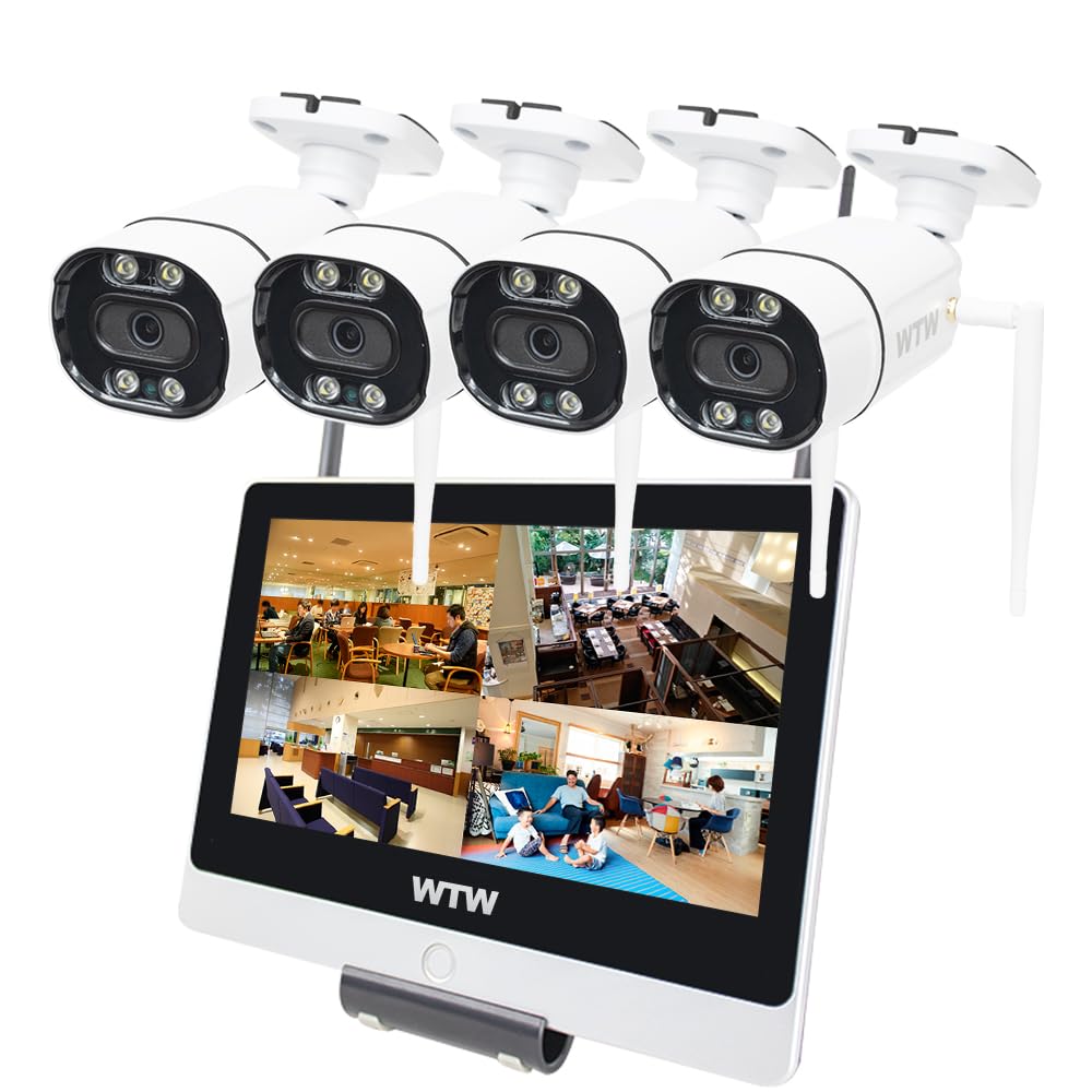 

WTW Tsukamoto Musen Birdie10ch 12-дюймовий дисплей набір з 4 інфрачервоних камер 2 ТБ бездротове спостереження внутрішня підтримка