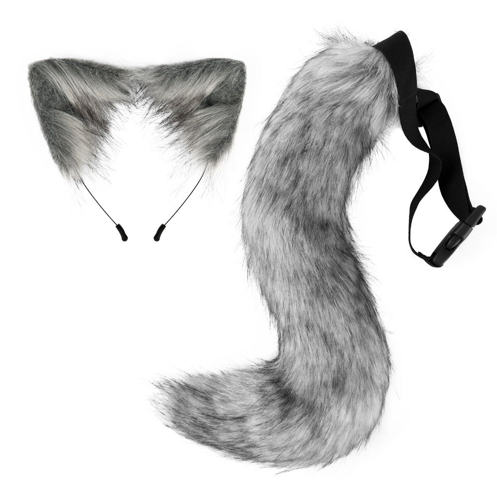 1 set Cat Tail Halloween Animal Cosplay Props Cat Ear Animal Cosplay Props  Kid‘s Gift