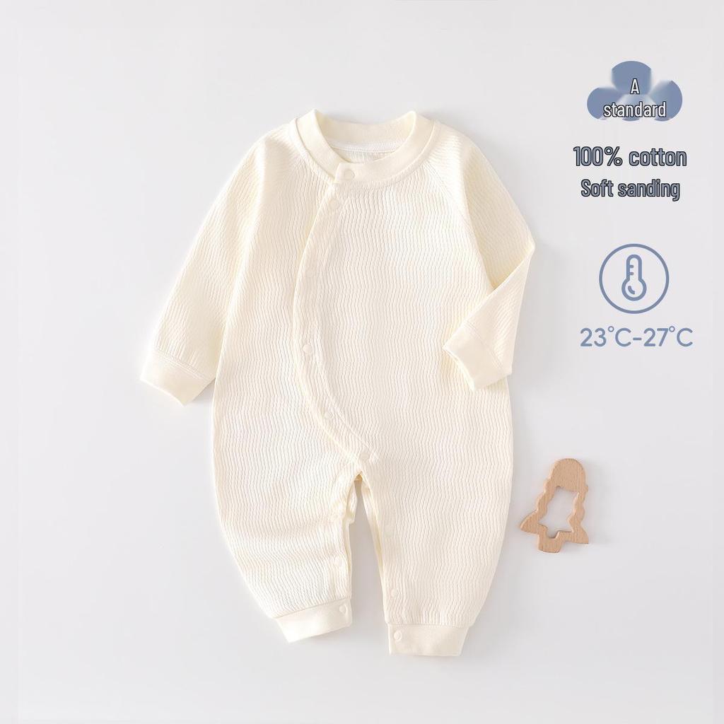 Pure Cotton Baby Romper: No-Sew, Spring & Autumn, Class A, Newborn Pajamas, Crawling Outfit