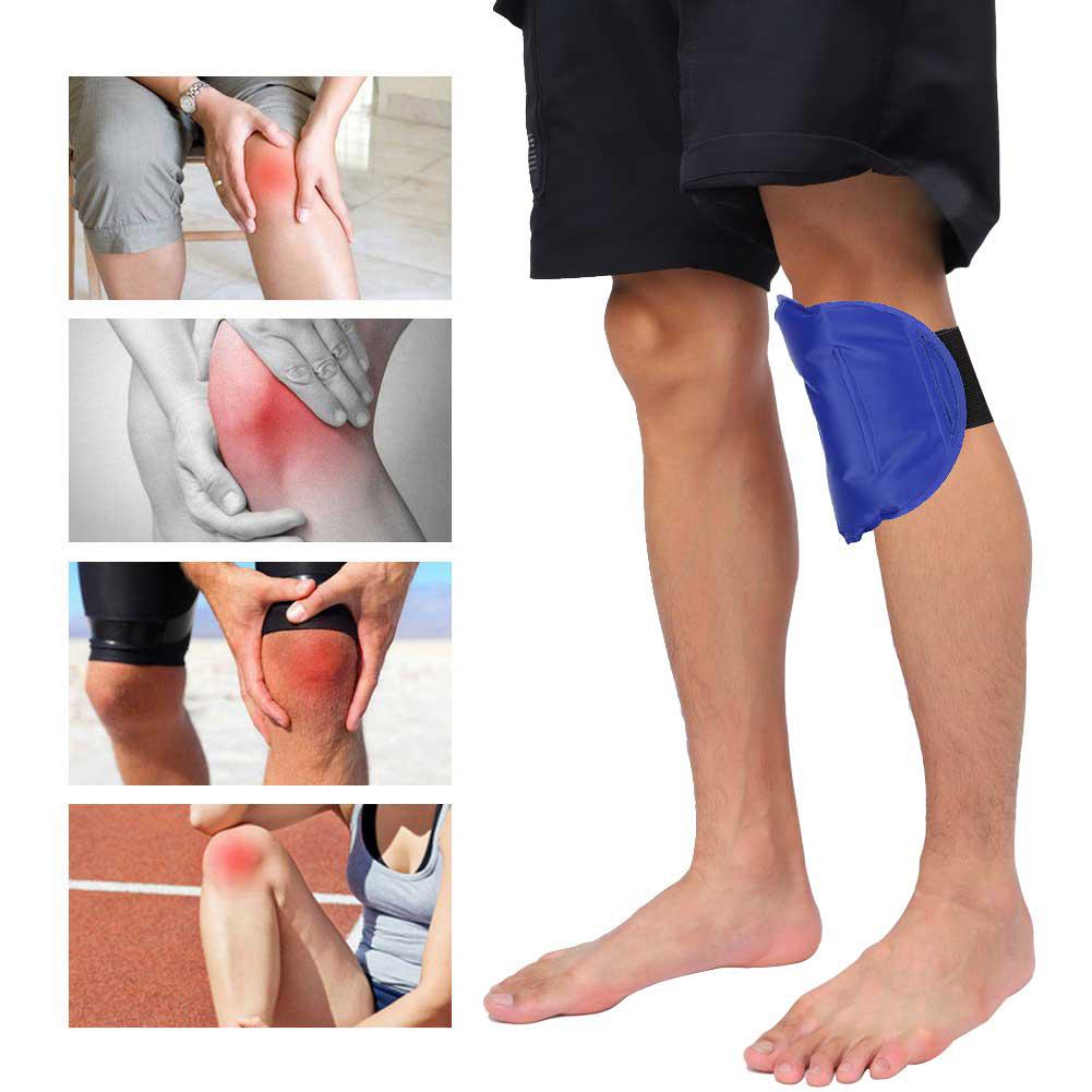 Knee Ice Pack Wrap Cold & Hot Compress Therapy Pain Relief Knee Pack Bag