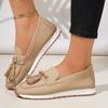 Fashion Fashion Tassel Decoration Slip On Loafers Women 2025 Summer Round Toe Wedge Low Heel Pumps Soft Sole Non Slip Casual Shoes