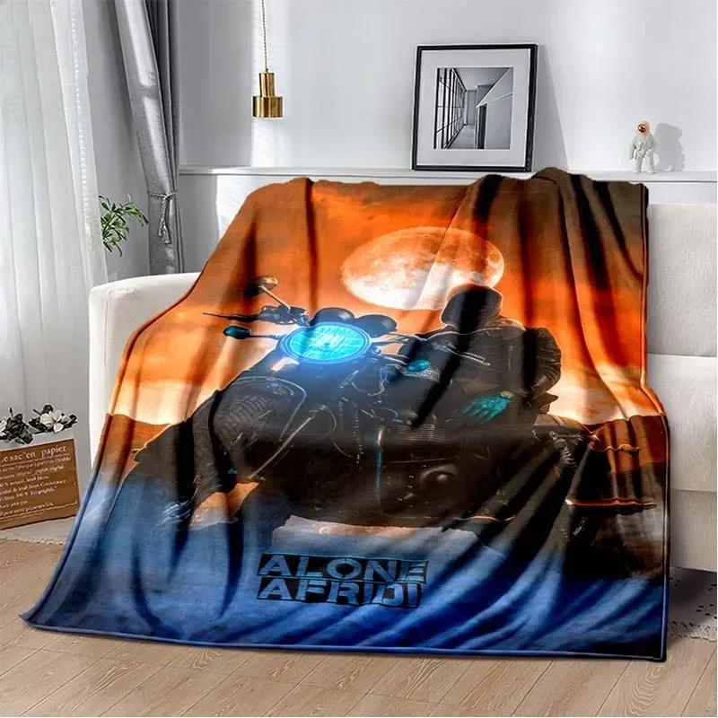 3D retro motorcycle  area Printing Blanket,Fashion Soft Cozy Living room Bedroom Sofa Bed Travel Blanket Birthday Gift