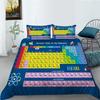 Periodensystem Bettbezug Set Chemische Elemente Bettwäsche Set Polyester Pädagogisch Wissenschaft Thema Bettdeckenbezug Einzelbett King Size