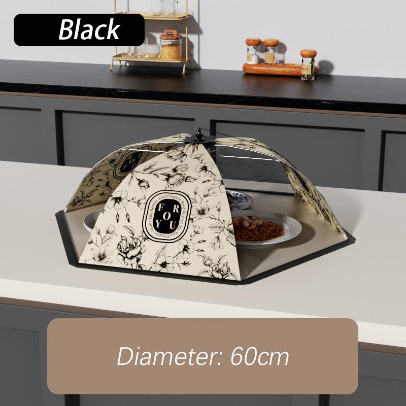 Foldable Breathable Food Cover Dust-Proof Mosquito-Proof Reusable Household Rice & Leftovers Protector for Dining Table