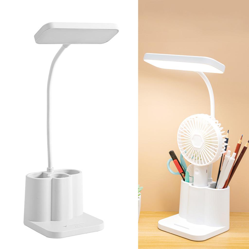 Desk Lamp Dimmable Color Dormitory Desk Lamp Eye Bedside Reading LED Lamp with Pen Holder
