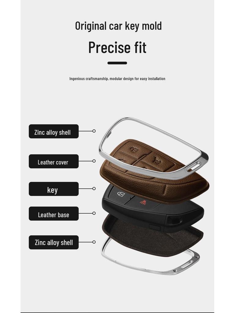 Compatible Key Case for Buick Encore, Envision, Regal, Envision GX/Flag Models, Shell Buckle Design.