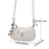 Women's Crossbody Bag, Comes with a Pendant. Crescent-shaped Shoulder Bag, Suitable for Daily Wear, Shopping, and Dates, Sweet and Cool Style.