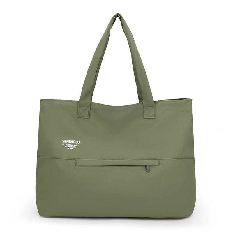 New Simple Casual Canvas Bag College Student Commuting Class Bag Female Lazy Wind Large Capacity Large Bag Female