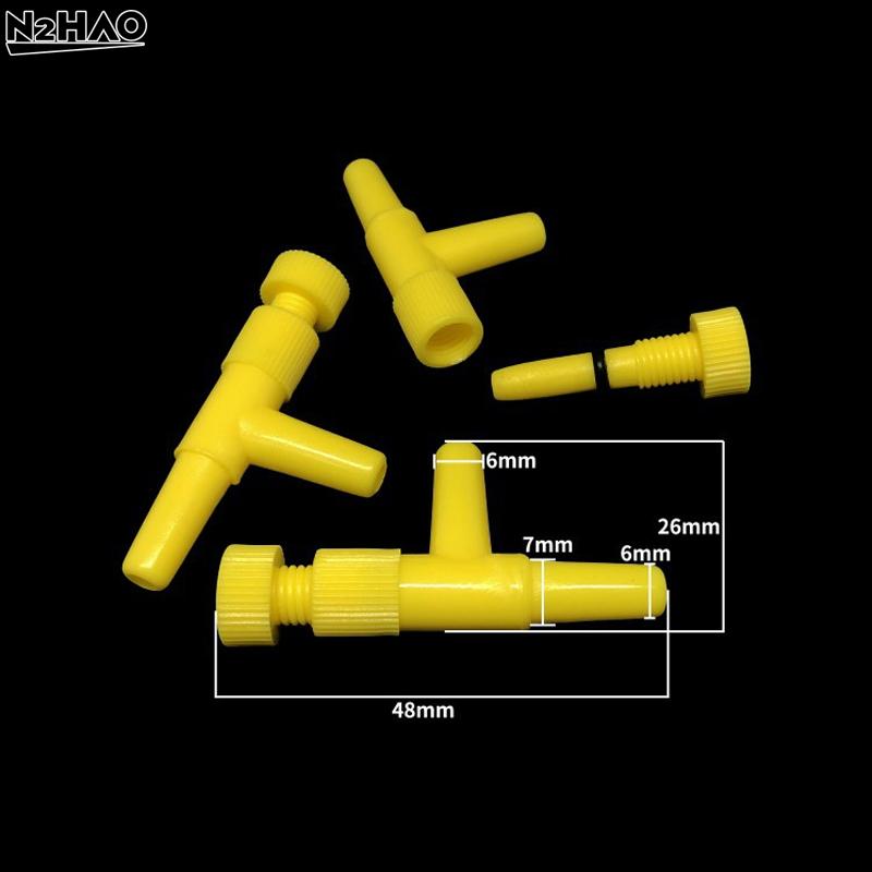 10Pcs Plastic 4mm Aquarium Air Control Valve Tap Aquarium Fish Tank Air Pump Connector Control Valve Air Pipe Tube For Aquarium