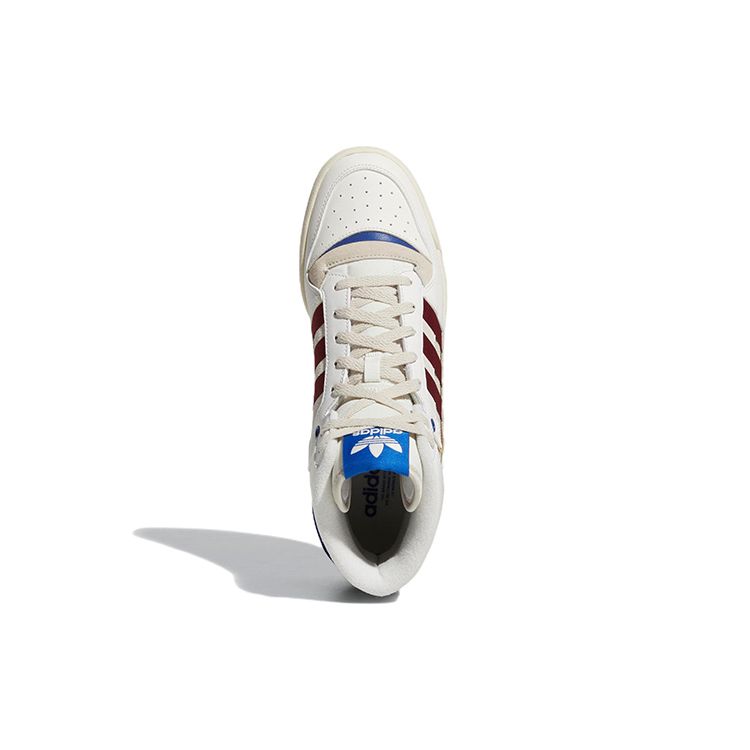Adidas Originals Forum Exhibit Mid 2 Leather Comfortable Mid-Top Sneakers Unisex Sneakers White Red Blue GX4120