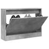 VidaXL Shoe Cabinet Concrete Grey 80x21x57 Cm Engineered Wood 839913