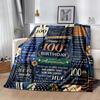 Vintage 100th Birthday Celebration Blanket Comfortable Suitable for Office Chair Picnics All-Season Use Stylish Decor