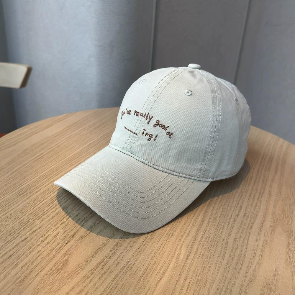 Fashion Hat retro washed Korean version TH letter embroidered baseball hat, thin and age-reducing face, small sunshade cap woman
