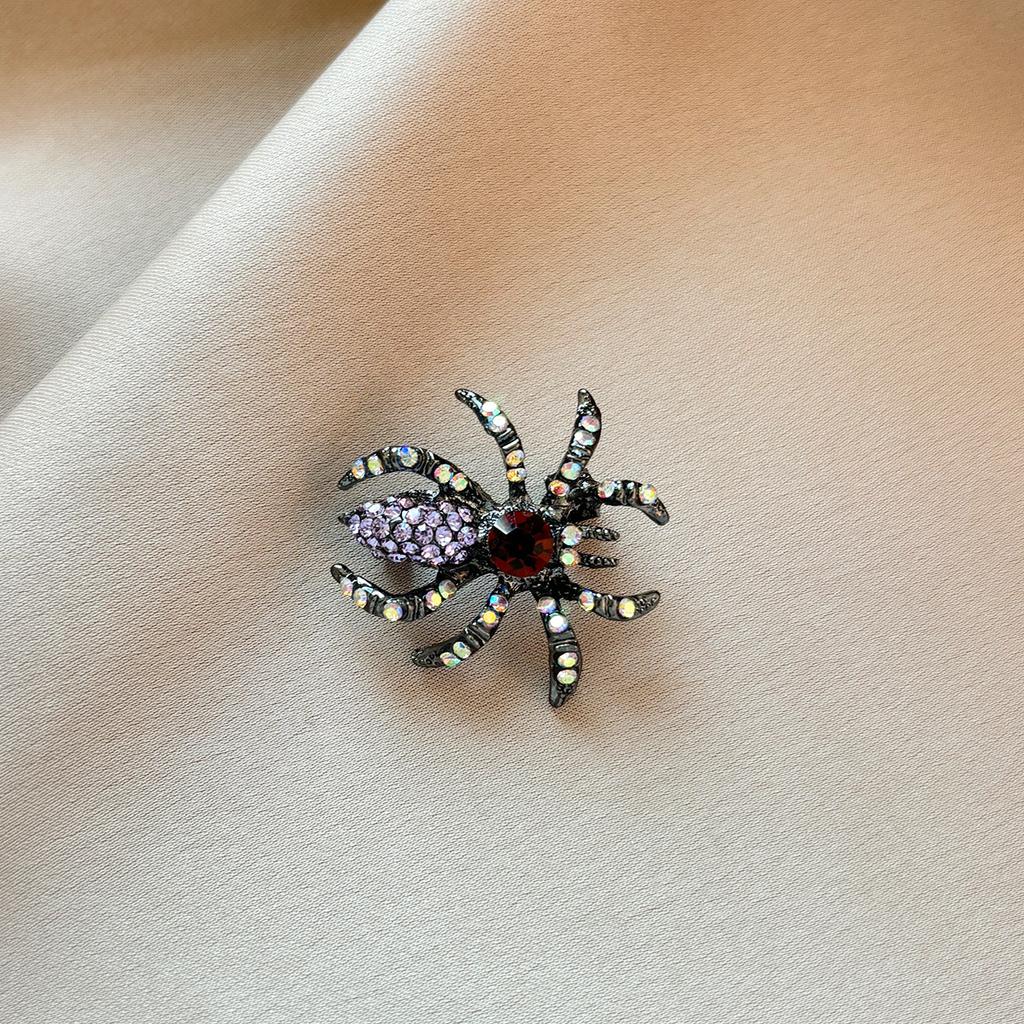 Oil-drop Spider Lady's Exaggerated Insect Brooch, Formal Suit Accessory, Unique Gender Pin Jewelry