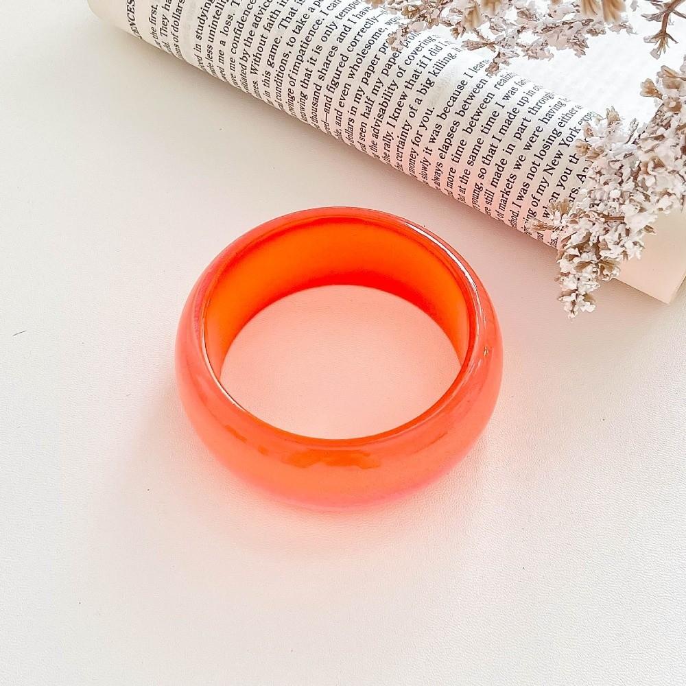 

Bright Color Chunky Bangles Glitter Lady s Bracelet Elegant Wide Wrist Bracelets Gifts помаранчевий