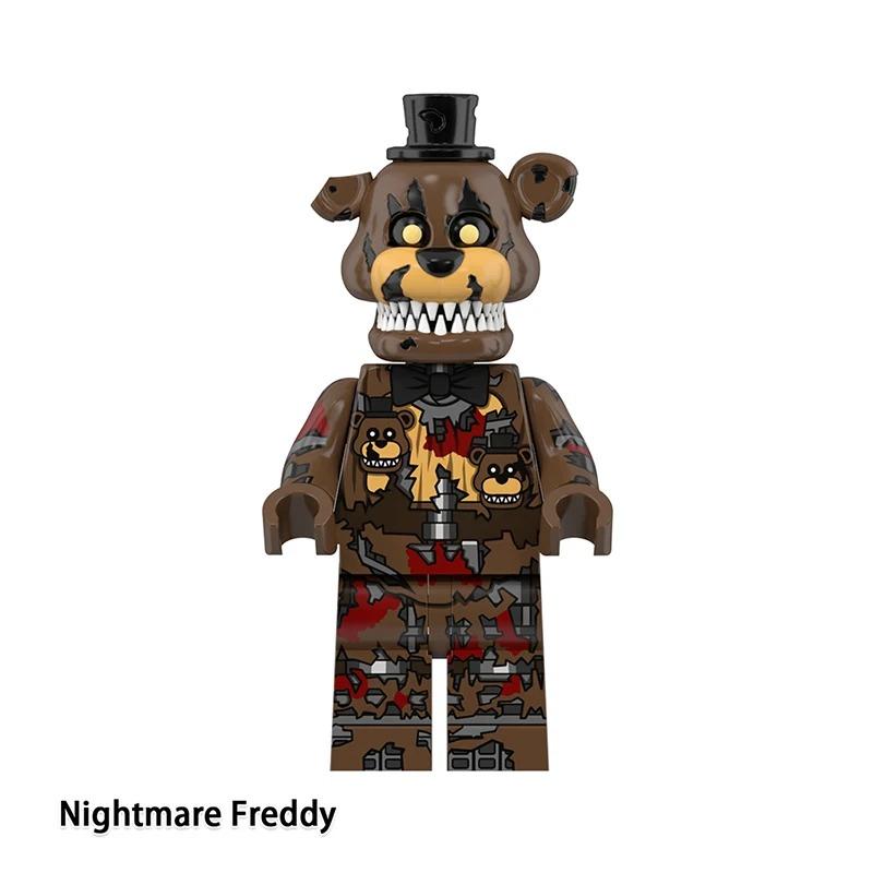 NUEVO Juego FNAF Nights Figura Mini Figuras Bloques de Construcción Esqueleto Juguetes de Terror regalo juguetes para niños molde rey