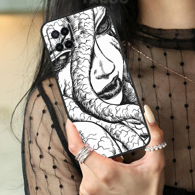 Horror Manga Style Case For Oppo A80 A60 A40 A17 A57 A77 A74 A54 A94 A78 A98 A18 A38 A58 A96 A76 A16 A15 A5 Pro