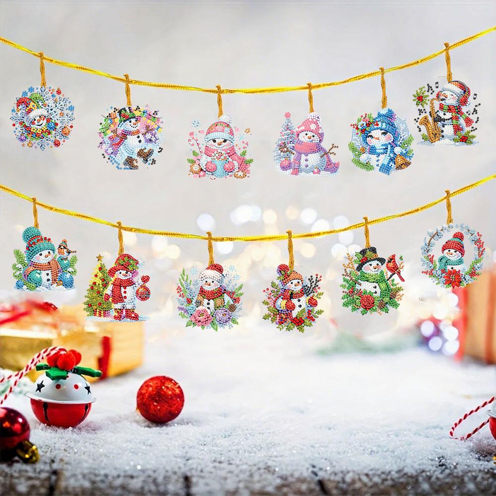Christmas Tree Pendant Hanging Ornament Keychain Lady Bag Pendant DIY Xmas Gifts Christmas Decoration Hanging Diamond Art Kits