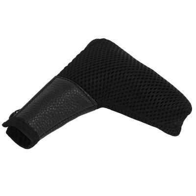 Capa de Cabeça de Malha em L para Taco de Golfe Protetor de Cabeça de Taco de Golfe Putter Saco com Fecho de Zíper Preto