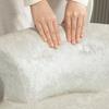 Dressing Table Stool with Rubber Wood Legs, Ice Velvet Vanity Stool for Living Room Bedroom, Beige
