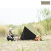 YAJIN CRAFT Military Tent Tipi-Style Tent, Green, One-Pole, TC Tent, with Cart, Perfect for Solo Camping, with Mosquito Net and Privacy Sheet