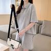 Navava Daily Collar Short Sleeve Shorts Two Piece Set Nt2752