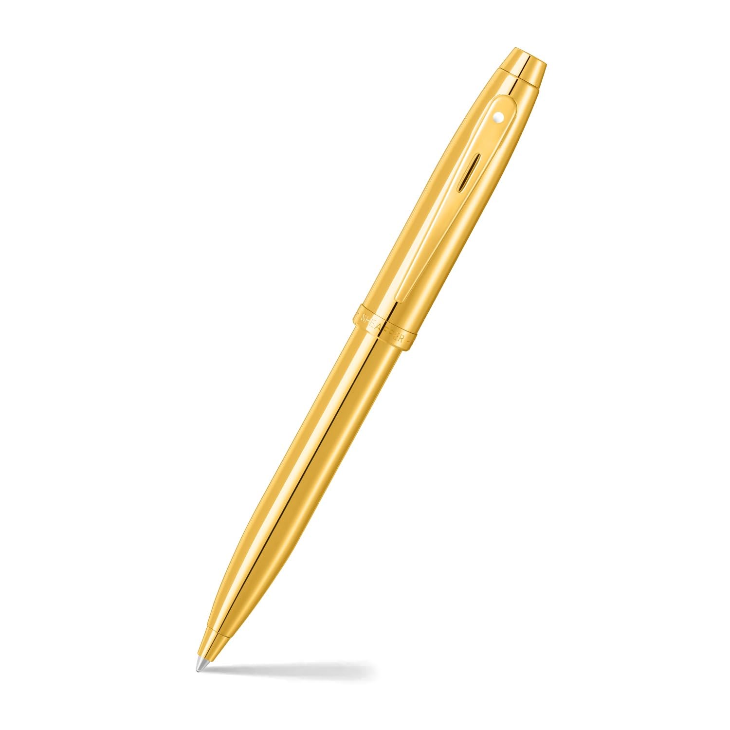 

Sheaffer 100 9372 Glossy PVD Gold Ballpoint Pen with PVD Gold Trim