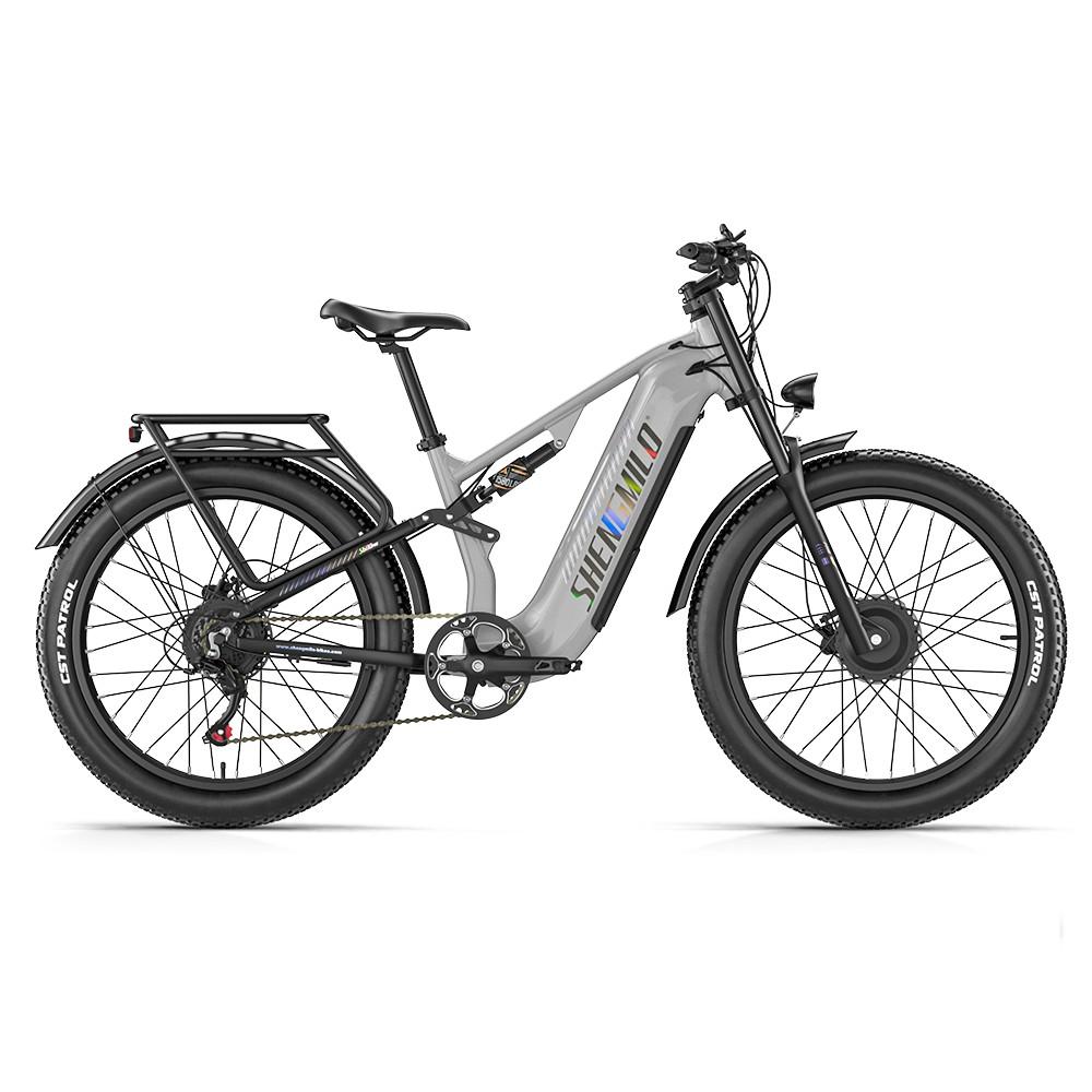 Shengmilo S600 PRO 2000W Dual Motor Electric Mountain Bike 26 Inch Fat Tyre 48V 25Ah Removable Battery Full Suspension UK Adult E-Bike