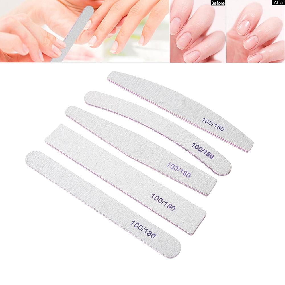 5Pcs Double Side Sanding Buffering Nail Art Buffer Files Professional Manicure Tip Tool