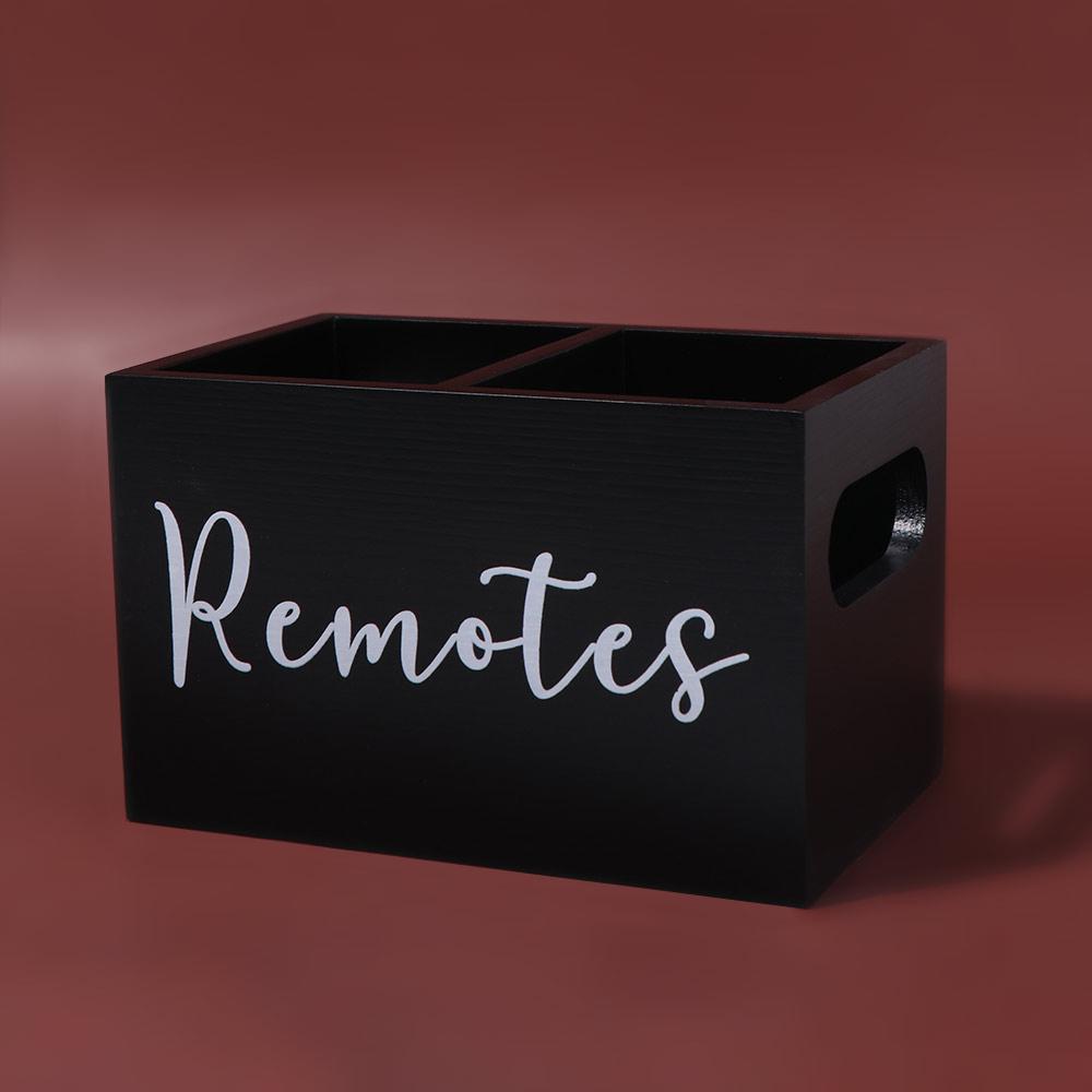 Creative Remote Control Storage Box 2 Compartments Household Desktop Storage Box Portable Large Capacity