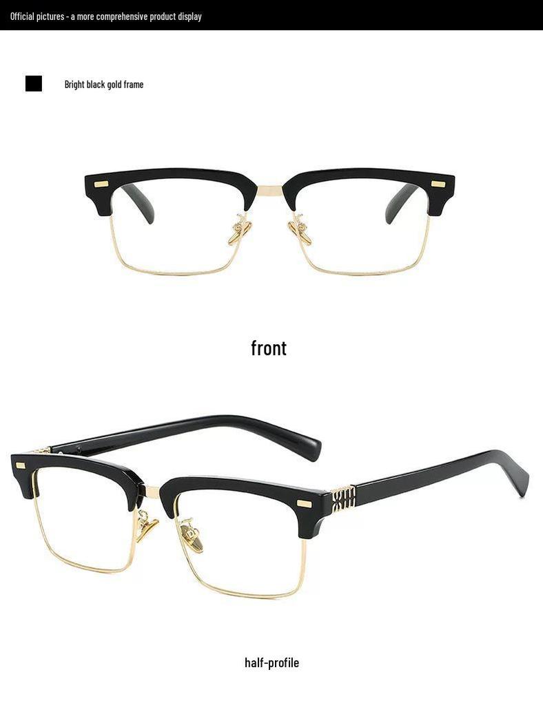 Jang Wonyoung Style Tortoiseshell Eyewear: Unisex Square Anti-Blue Light Eyeglasses