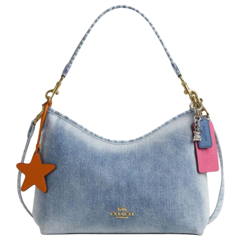 

Coach Laurel Shoulder Bag Loved Denim With Charms Light Indigo Daily Crossbody CEF26-IMNIM Basic Set (Bag+Dust Bag)