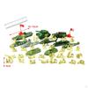 52 Pieces Soldier Figures Toys Playset Sand Table Decor Mini Layout Model Men Soldiers with