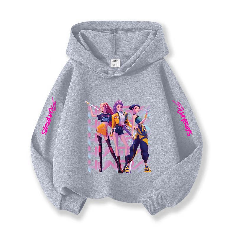 Kpop Christmas Leisure Children's Hoodie Halloween Korean Fashion Witch Hunting Fans Essential Girls'  Top