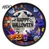 Halloween Holiday Decorations LED Glowing Hanging Decor Acrylic Window Ornament with Light Spooky Durable Signs Sign for Door Wall Haunted