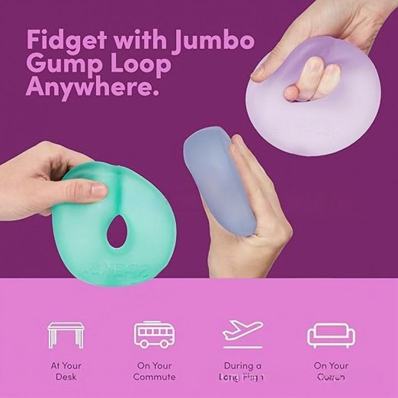 Gump Extra Large Ring Gel Stress Relief Ball Ultra Soft Anxiety Relief Toy for Office Relaxation Finger Grip Trainer