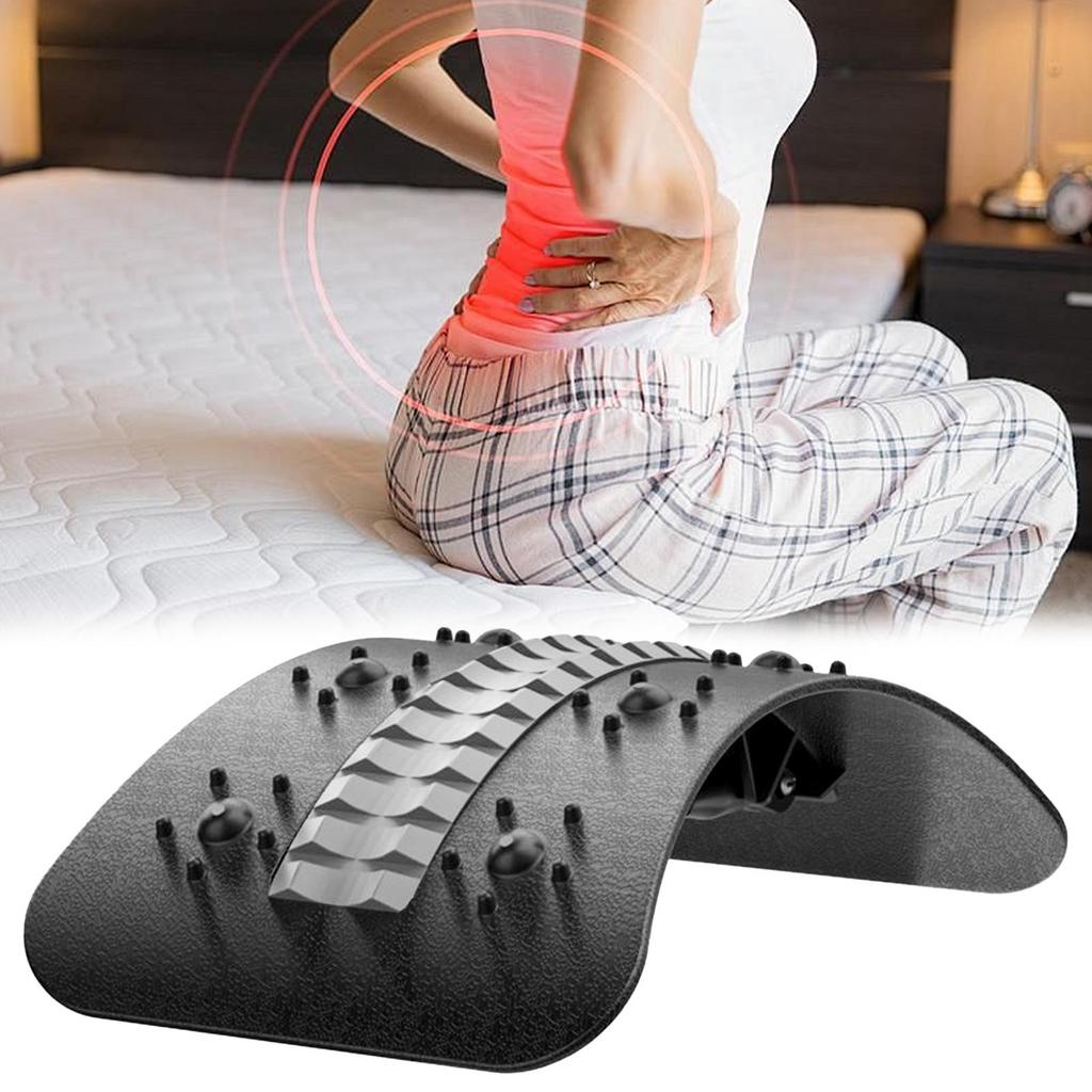 Adjustable Back Stretcher for Lower Back Pain Relief, Lumbar Support Device for Yoga & Sciatica, Spinal Decompressions Tool