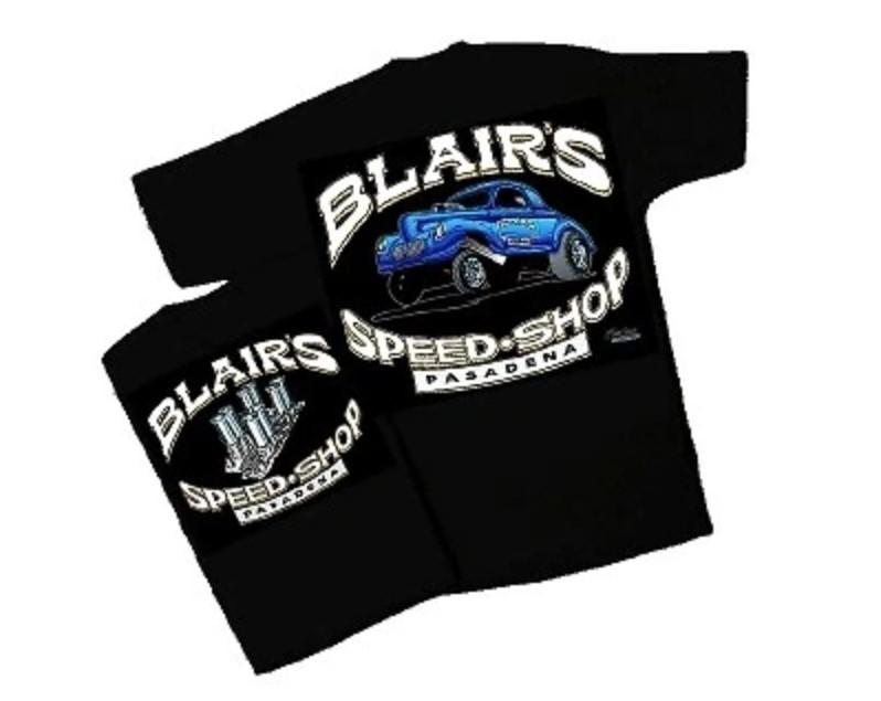 

Blair s Speed Shop Пасадена Виллис (038) 100% Хлопок Черная Футболка Унисекс Футболка XXL