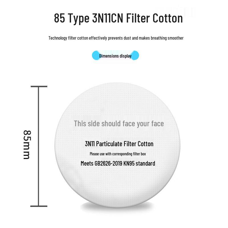 Lieve Particulate Filter Cotton Pads for Dust Masks 60 Pieces