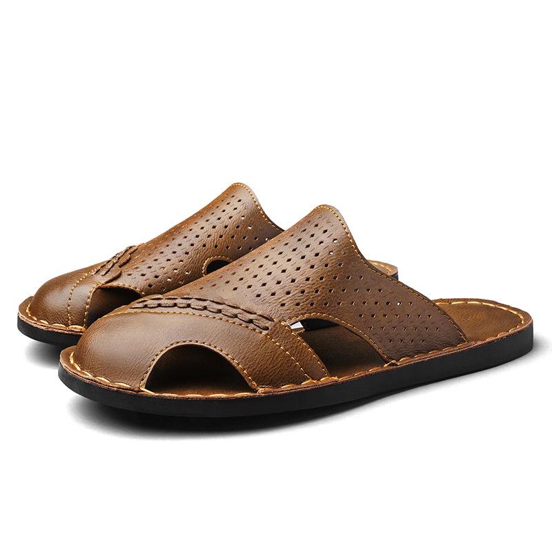 Men s Trendy Non-Slip Summer Slippers – Casual Korean Style Single-Strap Outdoor Shoes 47